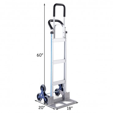 2-In-1 550 lbs Folding Hand Truck Stair Aluminum Cart Dolly