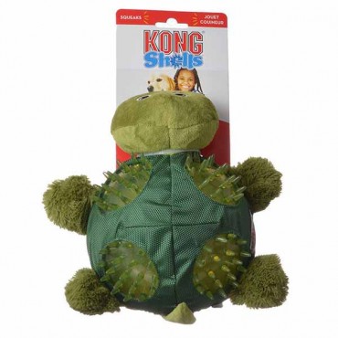 Kong Shells Textured Dog Toy - Turtle - Large - 1 Pack - 2 Pieces