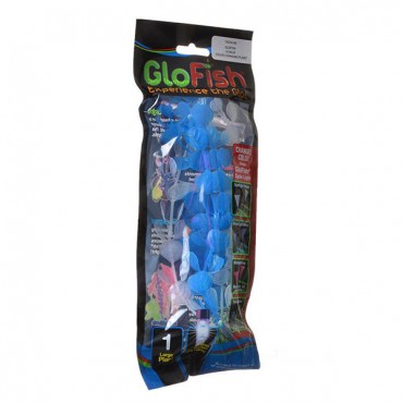 Glofish Color Changing Aquarium Plant - Blue - Large - 1 Pack - 4 Pieces