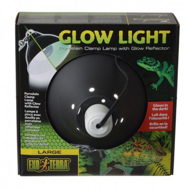 Exo-Terra Glow Light Porcelain Clamp Lamp - Large - 100 Watt - 10 in. Diameter
