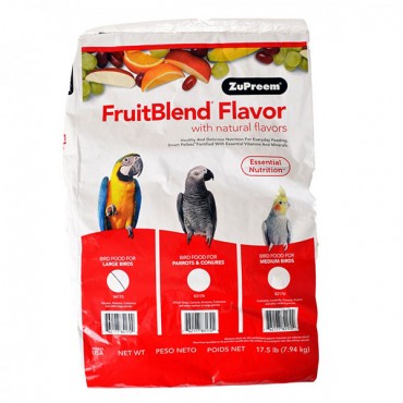 ZuPreem FruitBlend Flavor Bird Food for Large Birds - Large - 17.5 lbs