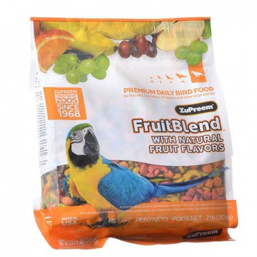 ZuPreem FruitBlend Flavor Bird Food for Large Birds - Large - 2 lbs
