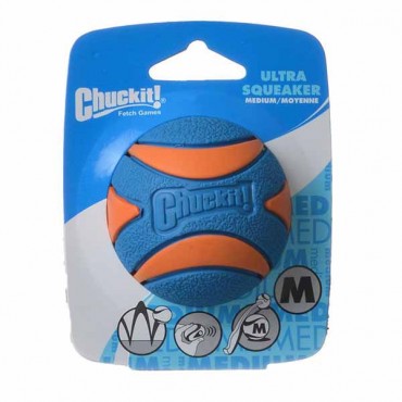 Chuck-it Ultra Squeaker Ball Dog Toy - Large - 3 in. Diameter - 2 Pieces