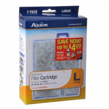 Aqueous Quiet Flow Replacement Filter Cartridge - Large - 3 Pack