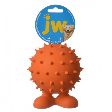 JW Pet Spiky Cuz Dog Toy - Large - 5.3 in. Tall - Assorted Colors - 2 Pieces