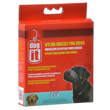 Dog It Nylon Muzzle for Dogs - Large - 7.3 in. Long