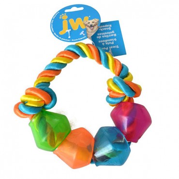 JW Pet Rope Ring Treat Pod Dog Toy - Large - 8.5 in. Diameter