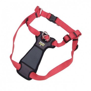 Coastal Pet Walk Right Padded Harness - Red - Large - Girth Size 26 in. - 38 in.
