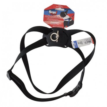 Coastal Pet Size Right Nylon Adjustable Harness - Black - Large - Girth Size 28 in. - 36 in.