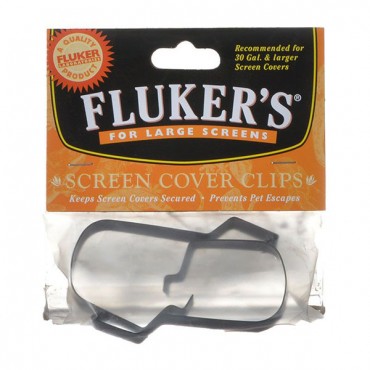 Flukers Screen Cover Clips - Large - Tanks 30 plus Gallons - 5 Pieces