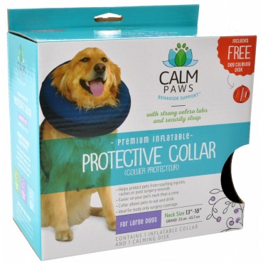 Calm Paws Premium Inflatable Protective Collar - Large - 1 Count - Neck 13 - 18 