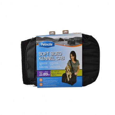 Petmate Soft Sided Kennel Cab Pet Carrier - Black - Large - 20 L x 11.5 W x 12 H Up to 15 lbs