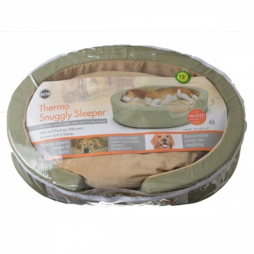 K and H Pet Products Thermo Snuggly Sleeper Pet Bed - Sage - Large - 31 Long x 24 Wide
