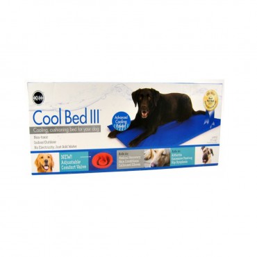 K and H Pet Products Cool Bed III with Blue Cushion - Large - 44 Long x 32 Wide For Dogs up to 100 lbs