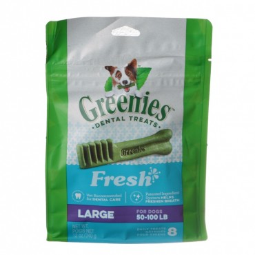 Greenies Fresh Dental Treats for Dogs - Large - 8 Pack - Dogs 50 - 100 lbs
