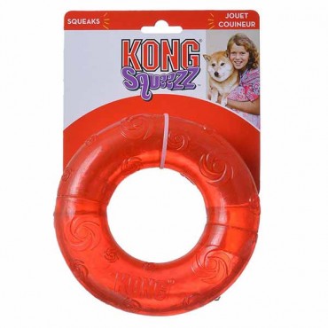 Kong Squeeze Ring Dog Toy - Large - 2 Pieces