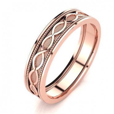 Lightweight Celtic Infinity Ring - Rose Gold