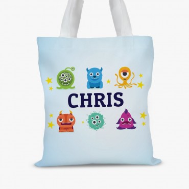Little Monsters Personalized Kids Tote Bag