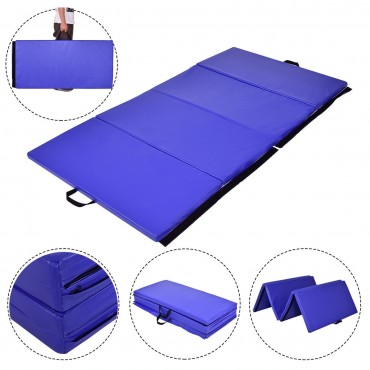 4 Ft. x 8 Ft. x 2 In. Folding Panel Gym Fitness Exercise Mat Gymnastics Mat