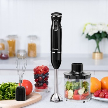 4-in-1 Hand Blender Set with Food Chopper and Beaker