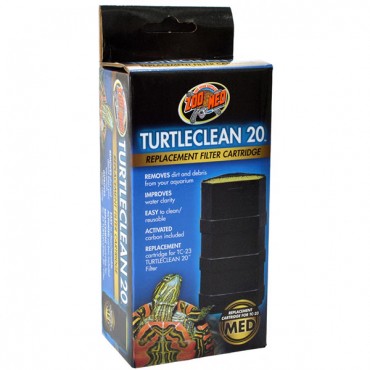 Zoo Med Turtle Clean Replacement Filter Cartridge - Medium - 1 Count - 20 Gallons - 2 Pieces