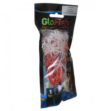 Glofish Color Changing Aquarium Plant - Orange - Medium - 1 Pack - 5 Pieces