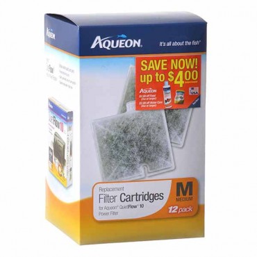 Aqueous Quiet Flow Replacement Filter Cartridge - Medium - 12 Pack