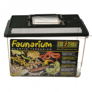 Exo-Terra Faunarium Plastic Terrarium - Medium - 12 in. L x 7.5 in. W x 8 in. H