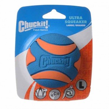 Chuck-it Ultra Squeaker Ball Dog Toy - Medium - 2.5 in. Diameter - 4 Pieces