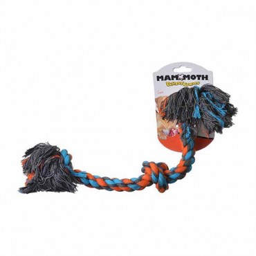 Flossy Chews Colored 3 Knot Tug Rope - Medium - 20 in. Long - 4 Pieces