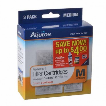 Aqueous Quiet Flow Replacement Filter Cartridge - Medium - 3 Pack - 2 Pieces