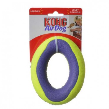 Kong Air Squeak-air Oval Dog Toy - Medium - 5.25 in. L x 4.25 in. W x 1.25 in. H - 2 Pieces