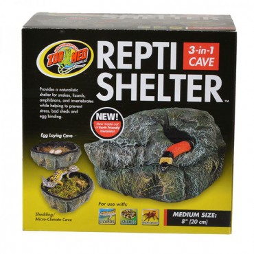 Zoo Med Repti Shelter 3 in 1 Cave - Medium - 8 in. Diameter