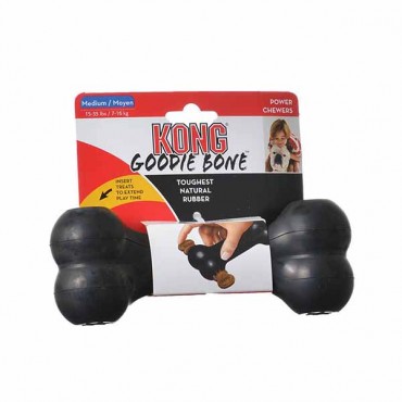 Kong XTreme Goodie Bone - Black - Medium - For Dogs 15-35 lbs - 2 Pieces