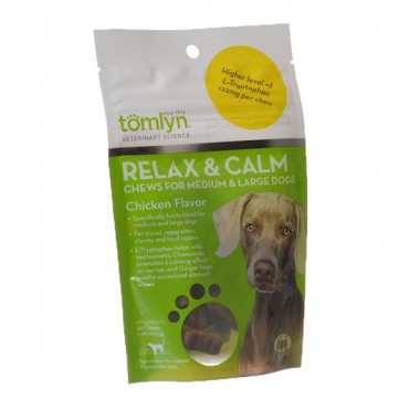 Tomlyn Relax and Calm Chews - Medium/Large Dog - 30 Pack