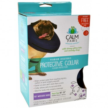 Calm Paws Premium Inflatable Protective Collar - Medium - 1 Count - Neck 10 - 13 