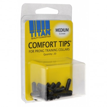 Titan Comfort Tips for Prong Training Collars - Medium 3.0 mm - 22 Count