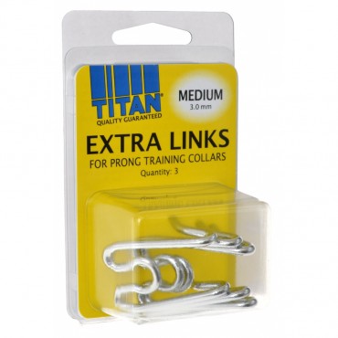 Titan Extra Links for Prong Training Collars - Medium 3.0 mm - 3 Count