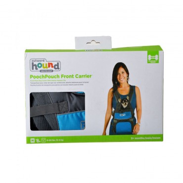 Outward Hound Pet-A-Roo Front Style Pet Carrier - Blue - Medium - 9.5 W x 12.25 H x 16 D For Pets 10-20 lbs