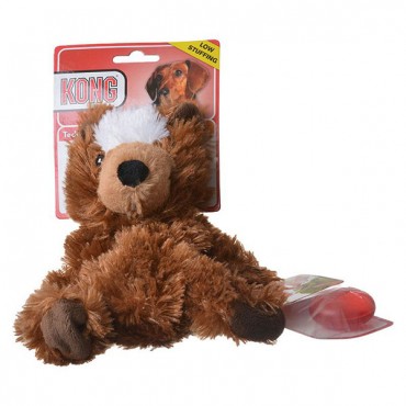 Kong Plush Teddy Bear Dog Toy - Medium - 2 Pieces