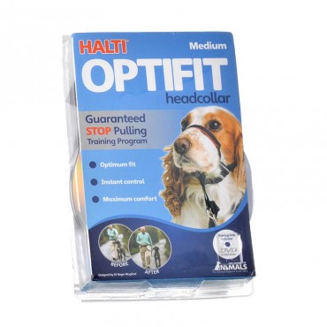 Halti Optifit Deluxe Head-collar for Dogs - Medium - Cattle-dog, Sp-ringer Spaniel, Border Collie, Labrador, German Shepherd, Boxer, Doberman, Retrievers