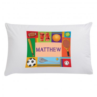 Personalized Kids Sports Pillow Case