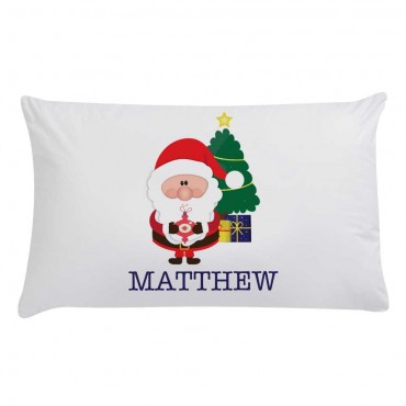 Custom Santa's Christmas Tree Kids Pillowcase