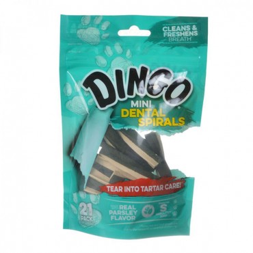 Dingo Dental Spirals Fresh Breath Dog Treats - Mini - 21 Pack - 3 Pieces
