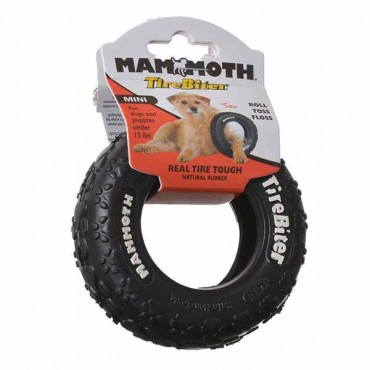 Mammoth Tire Biter Dog Chew Toy - Mini - 3.5 in. Diameter - 3 Pieces