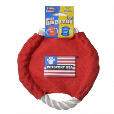 Petsport USA Disco Tug Dog Toy - Mini - 5.5 in. Diameter - Assorted Colors - 4 Pieces