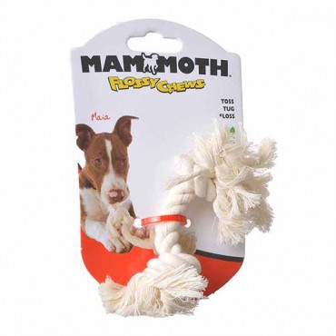Flossy Chews Rope Bone - White - Mini - 6 in. Long - 10 Pieces
