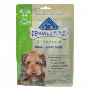 Blue Buffalo Dental Bones - Mini - 44 Pack - Dogs 5 - 15 lbs - 2 Pieces