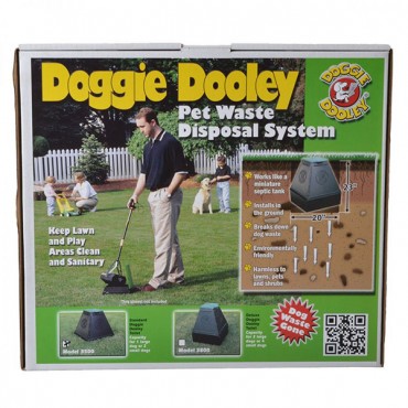 Doggie Dooley Pet Waste Disposal System Standard Toilet - Model 3500 - Large - 18.25 in. L x 18.25 in. W x 15.5 in. H