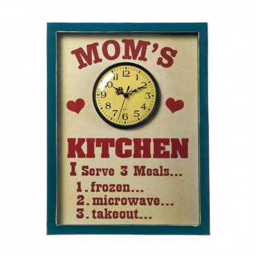 Moms Kitchen Clock Sign